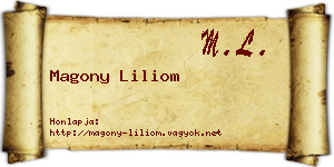 Magony Liliom névjegykártya